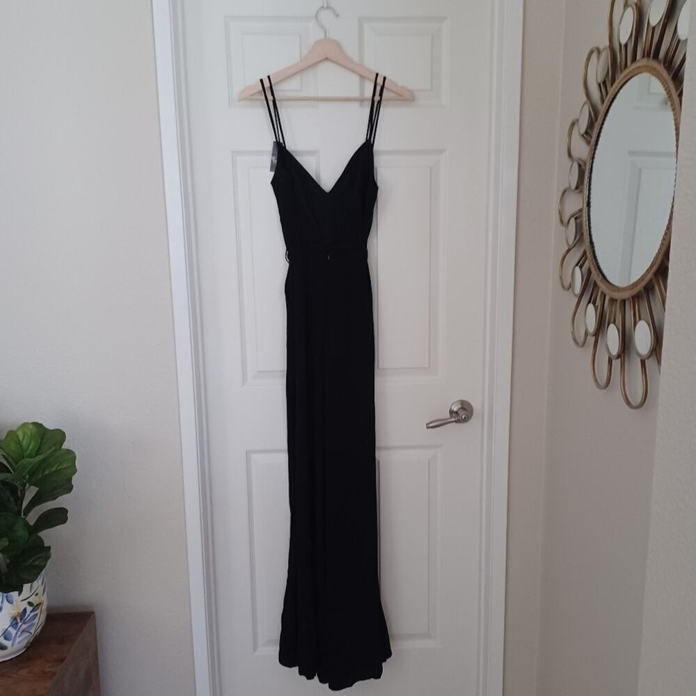 NWT Lovers + Friends Charisma Wide Leg Jumpsuit Black Size M - Picture 7 of 12